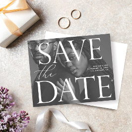 Begroting Chic Photo LG Save the Date B&W