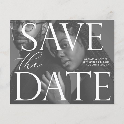 Begroting Chic Photo LG Save the Date B&W Flyer (Voorkant)