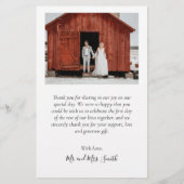 Begroting Chic Script Weddenschap Hartelijk dank v Flyer (Achterkant)