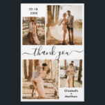 Begroting Chic Script Weddenschap Hartelijk dank v Flyer<br><div class="desc">Elegant, modern, minimalistisch zwart-wit handschrift met vier foto's collage, gepersonaliseerde bruiloft. Dank u voor uw gepersonaliseerde voordelige THIN-kaart met laag budget. *** GELIEVE OPMERKING, SCHROL NAAR BUITEN VOOR MEER INFO!** Stijlvolle bruiloft bedankt voor de sjabloon met vier (4) foto aan de voorzijde en één (1) foto aan de achterzijde. Met...</div>
