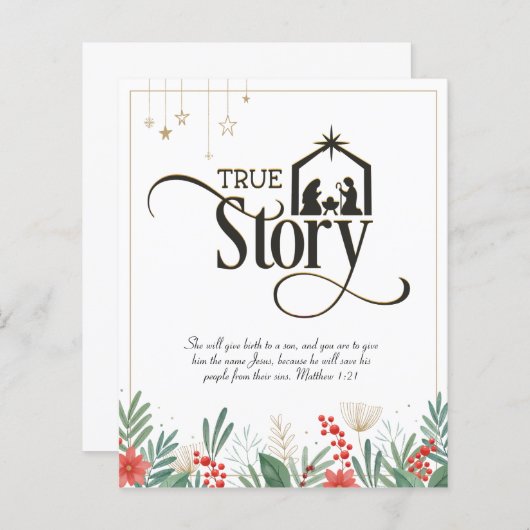 Begroting Christelijke kerstKaart (Voorkant / Achterkant)