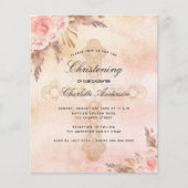 Begroting Christening blush roos pampasgraskruis (Voorkant)
