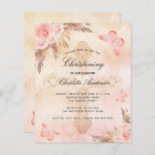 Begroting Christening blush vlinder pampas gras (Voorkant / Achterkant)