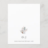 Begroting Coconut Coral & White Floral Wedding Flyer (Achterkant)