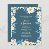 Begroting Colorful Boho Blue and White Floral Wedd (Voorkant / Achterkant)