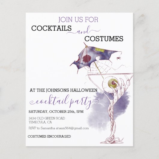 Begroting costumes Halloween-partij (Voorkant)