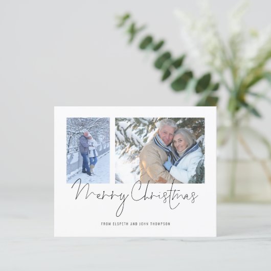 Begroting Coupure 2-fotoscript voor prettige kerst (Staand voorkant)