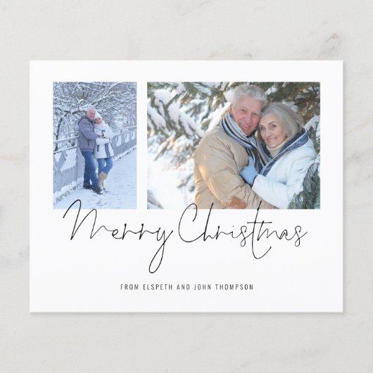 Begroting Coupure 2-fotoscript voor prettige kerst (Voorkant)