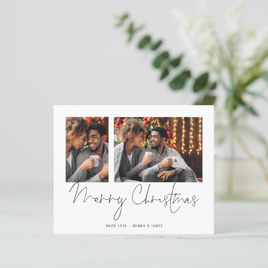 Begroting Coupure 2-fotoscript voor prettige kerst (Staand voorkant)