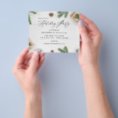 Begroting Cozy Rustic Pine verliet Vakantie Flyer (Hand)