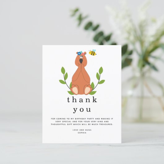 Begroting Cute Beer bijen vorige dag Hartelijk dan (Staand voorkant)