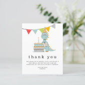 Begroting Cute Dinosaur Cake Kids Birthday Dank u (Staand voorkant)