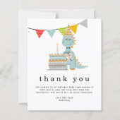 Begroting Cute Dinosaur Cake Kids Birthday Dank u (Voorkant)