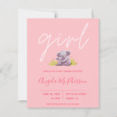 Begroting | Cute Waterverf Koala Baby shower Invit (Voorkant)