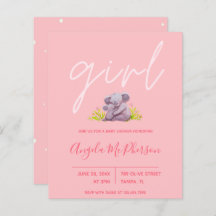 Begroting | Cute Waterverf Koala Baby shower Invit