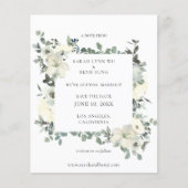 Begroting D Blauw en Witte Floral sparen de Datum  (Voorkant)