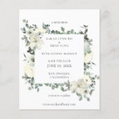 Begroting D Blauw en Witte Floral sparen de Datum Flyer (Voorkant)