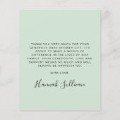 Begroting Dank u Baby shower Mint Green Carriage (Achterkant)