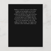 BEGROTING Dank u begrafenis Memorial Kaart Sjabloo (Achterkant)