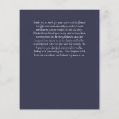 BEGROTING Dank u begrafenis Memorial Kaart Sjabloo (Achterkant)