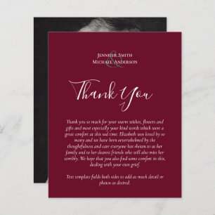 BEGROTING Dank u begrafenis Memorial Kaart Sjabloo