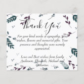 BEGROTING Dank u begrafenisherinnering Sjabloon (Voorkant)