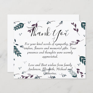 BEGROTING Dank u begrafenisherinnering Sjabloon