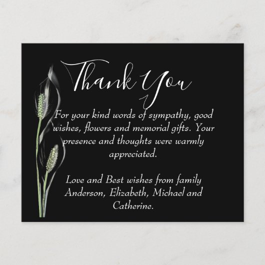 BEGROTING Dank u de begrafenisherdenkingsSjabloon  (Voorkant)