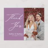 Begroting Dank u elegant Mauve Paarse Modern Kaart (Voorkant)