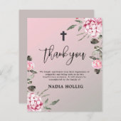 Begroting Dank u Funeral Cross Memorial Kaart (Voorkant / Achterkant)