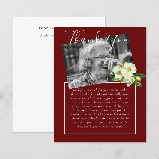 BEGROTING Dank u voor de begrafenis van een orbitu (Voorkant / Achterkant)