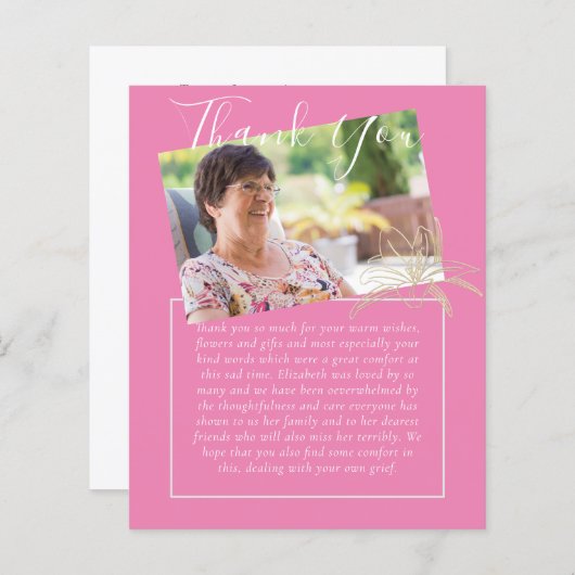 BEGROTING Dank u voor de begrafenis van een orbitu (Voorkant / Achterkant)