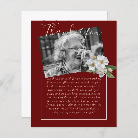 BEGROTING Dank u voor de begrafenis van een orbitu (Voorkant / Achterkant)