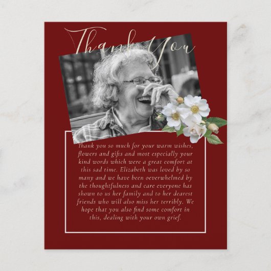 BEGROTING Dank u voor de begrafenis van een orbitu (Voorkant)