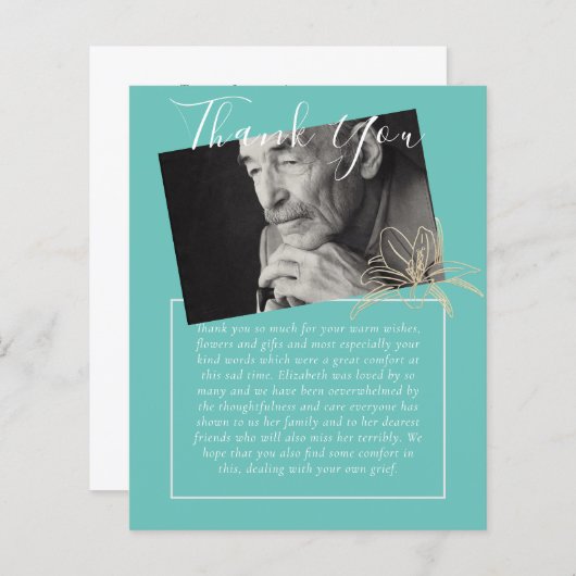 BEGROTING Dank u voor de begrafenis van een orbitu (Voorkant / Achterkant)