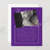 BEGROTING Dank u voor de begrafenis van een orbitu (Voorkant / Achterkant)