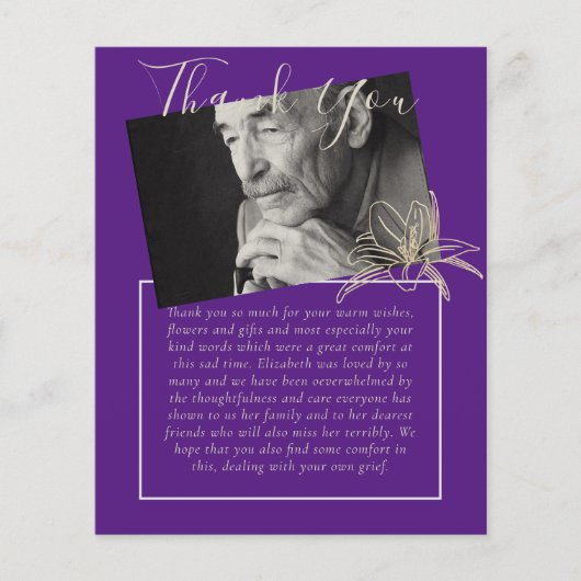 BEGROTING Dank u voor de begrafenis van een orbitu (Voorkant)