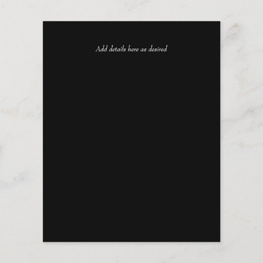 BEGROTING Dank u voor de begrafenisondernemer Memo (Achterkant)