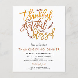 Begroting - dankbare vrijgezeten Thanksgiving