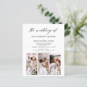 Begroting De bruiloft van de minimalistische QR-co (Staand voorkant)