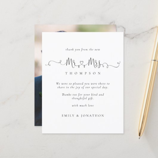 Begroting de heer Mrs Rings Script Photo WeddingBe (Voorkant / Achterkant in situ)