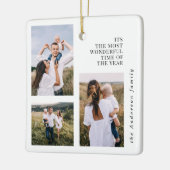 Begroting De mooiste tijd voor kerstmis multi-foto Keramisch Ornament (Links)