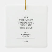 Begroting De mooiste tijd voor kerstmis multi-foto Keramisch Ornament (Achterkant)