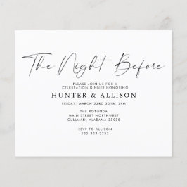 Begroting de nacht ervoor | Uitnodigingsbrochure Flyer