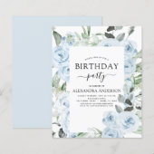 Begroting Deusty Blue Birthday Party Florence (Voorkant / Achterkant)