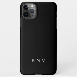 Begroting diepste zwart met naam of monogram set iPhone 11Pro max hoesje