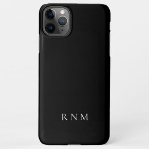 Begroting diepste zwart met naam of monogram set iPhone 11Pro max hoesje