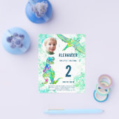 Begroting Dinosaur Birthday Party Flyer (Enkel)