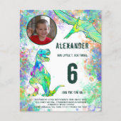 Begroting Dinosaur Birthday Party Flyer (Voorkant)