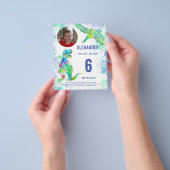 Begroting Dinosaur Birthday Party Flyer (Hand)